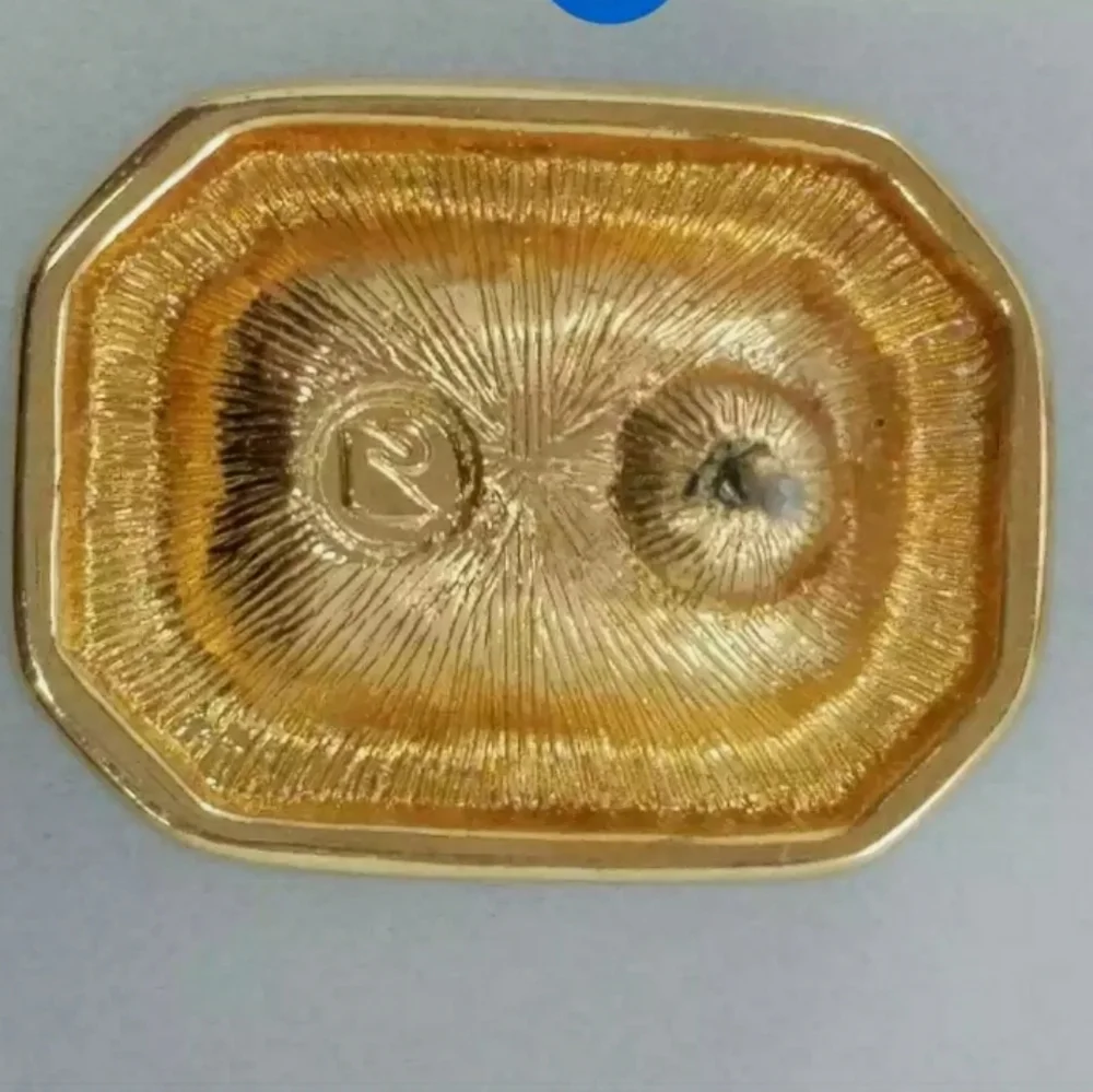 GENUINE SIGNED SWAROVSKY 🦢 PIERCED EARRINGS gold ✨️ - Picture 8 of 9